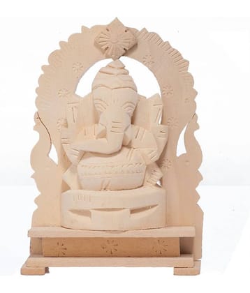 JDS PUJA ARTICLES Vellerukku or swetharka Ganesh Wood Ganesha Idol 13 x 13 cms Pack of 1