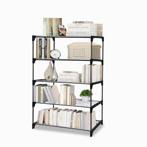 5 Tier Metal Bookshelf for Home