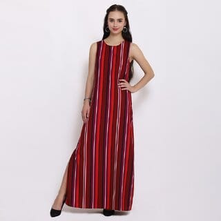 Purys Women Maroon Maxi Dress