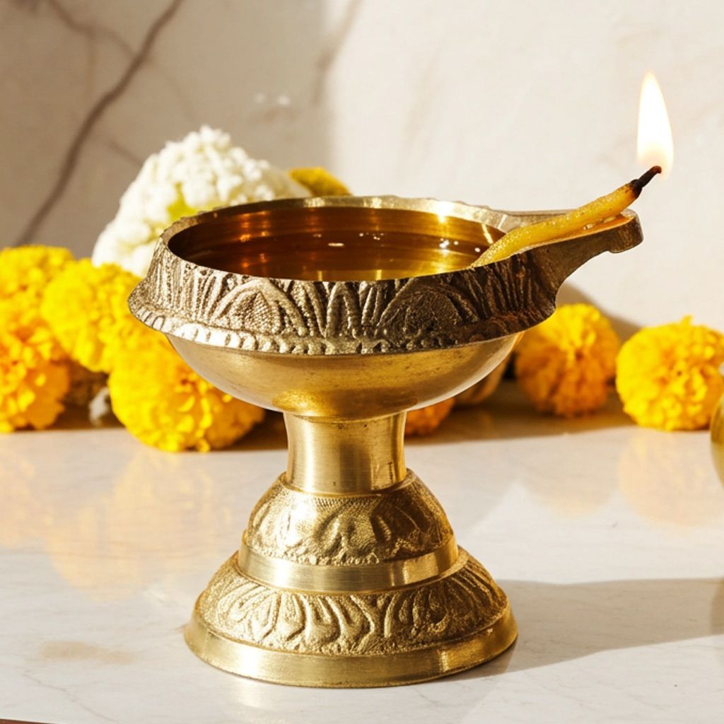 Brass Stand Kuber Deepak No. 00 (ZMAS194 A)