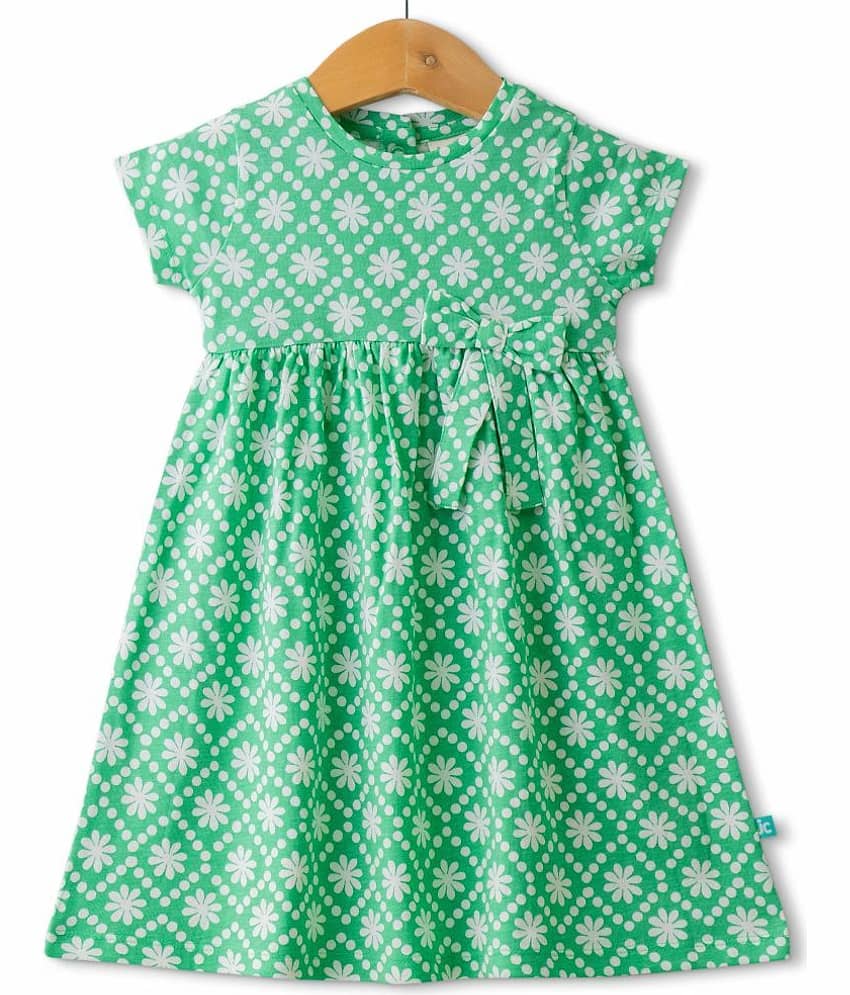 Juscubs Pack of 1 Baby Girls Cotton Dress ( Green )
