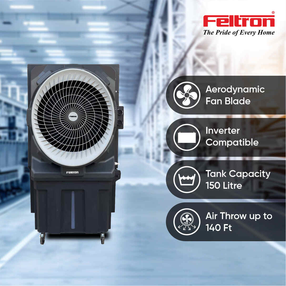 Feltron 150 Ltr Commercial Air Cooler (Turbo Cool Plus)