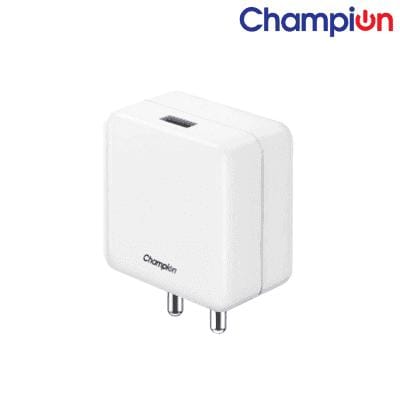 Champion 20W Charging Wall Adapter | High-Speed Charger for iPhone, Android & USB Devices (White)