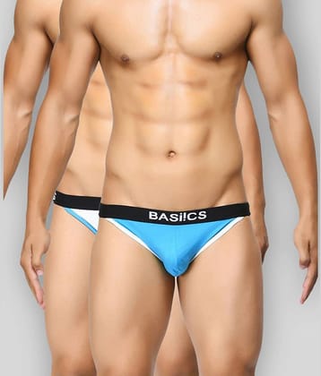 BASIICS By La Intimo Pack of 2 Cotton Blend Thongs For Men's ( Multicolor )