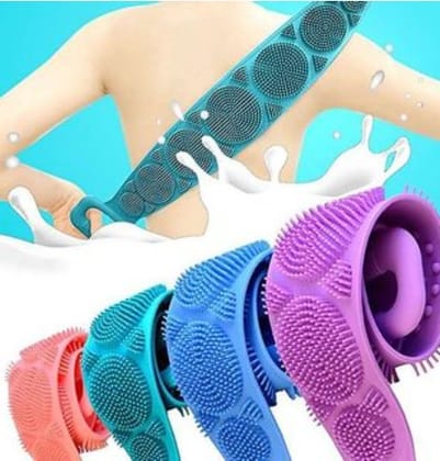 SILICON GEL BATH BRUSH  (Random Color )