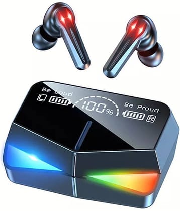 Neo M28 On Ear True Wireless (TWS) 50 Hours Playback IPX4(Splash & Sweat Proof) Active Noise cancellation -Bluetooth Gray