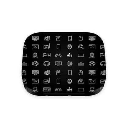 OnePlus Buds 3 Tech Icons Black Skin