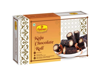 Haldiram's Kaju Chocolate Roll Packed Sweets - 250 Gm - Pack of 2