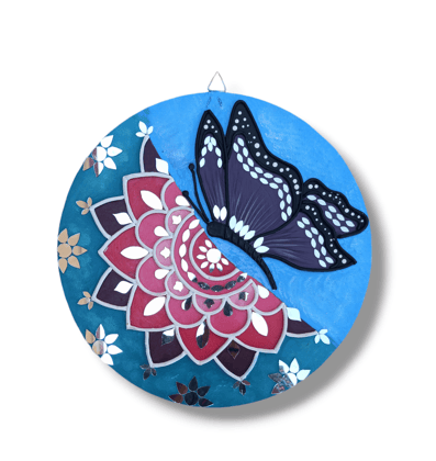 Aarya ovation Lippan art wall hanging for home decoration /living room/kids room / garden décor. Butterfly