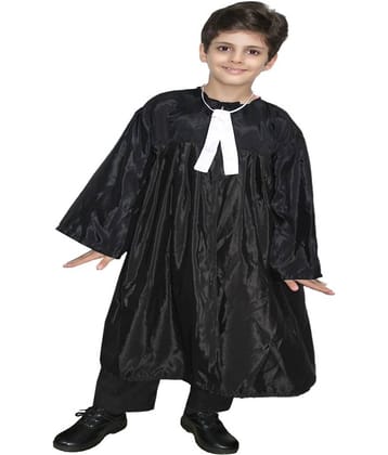 Kaku Fancy Dresses Our Community Helper Lawyer Costume -Black, 3-4 Years, For Boys & Girls