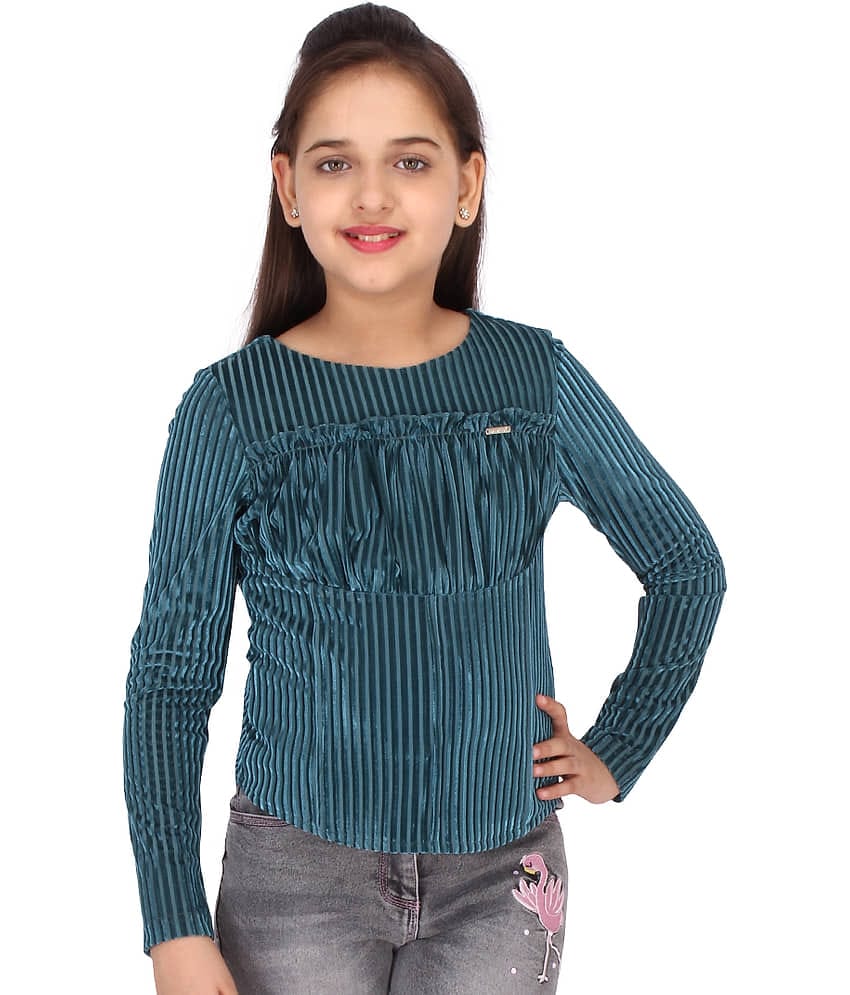 Cutecumber Pack of 3 Girls Georgette Tops ( Green )