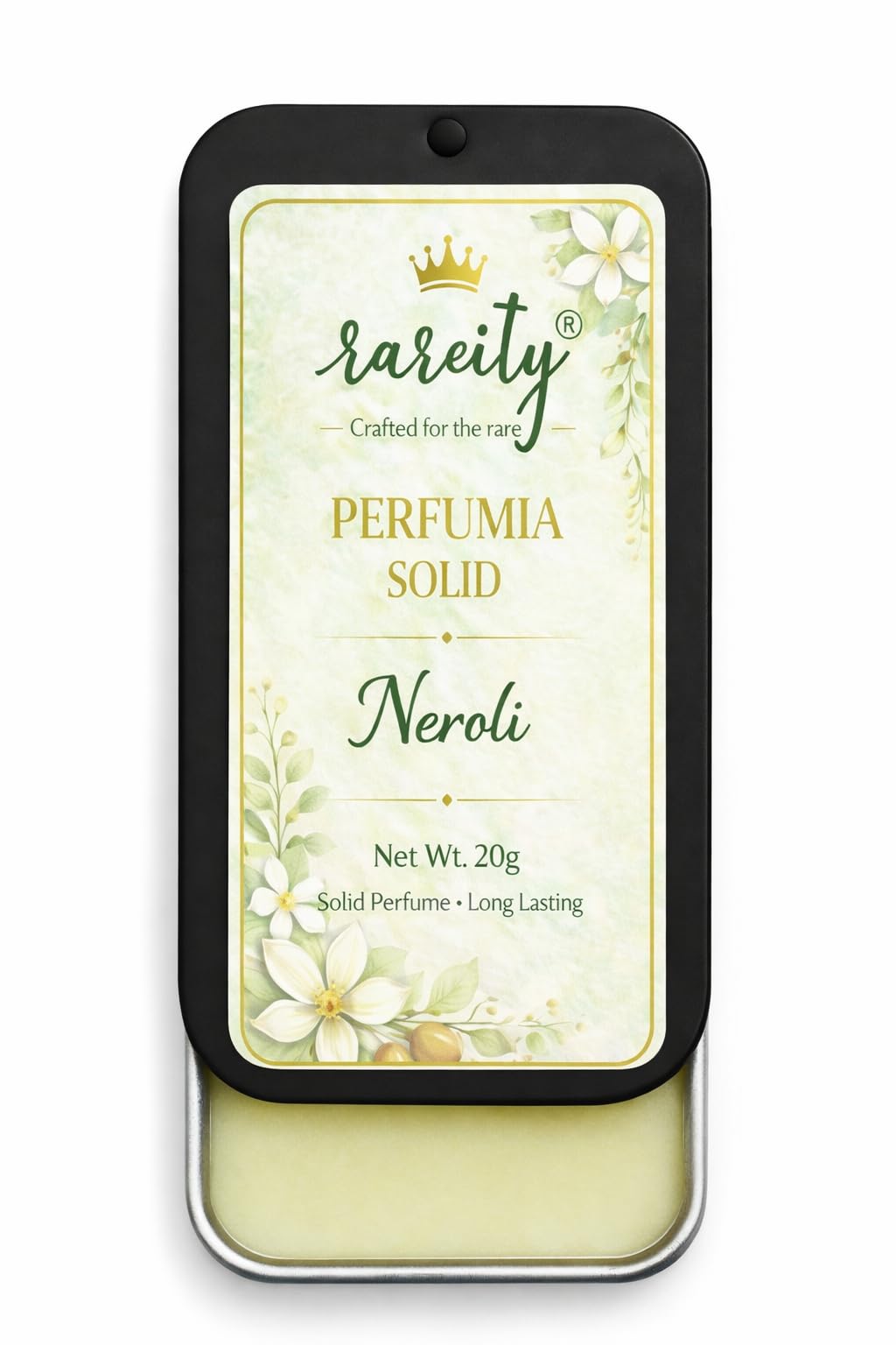 Rareity Solid Perfume – Neroli Fragrance | Fresh Floral Citrus Long Lasting Balm Perfume | Pocket Perfume | Alcohol-Free | 20g| Travel-Friendly