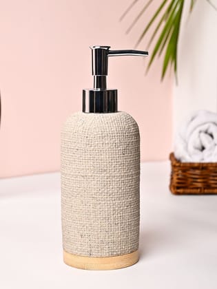 VON CASA Off-White Polyresin Soap Dispenser - 310ml