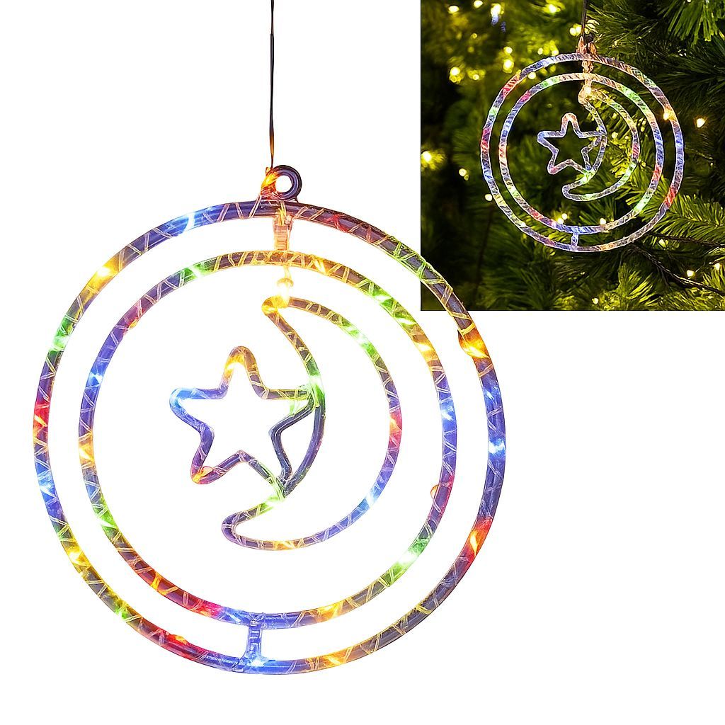SPARKWORLD 1 LEDs 0.4 m Multicolor Flickering Moon Rice Lights (Pack of 1) | Colour: Moon (Multi)
