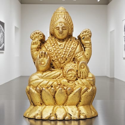 Brass Showpiece Laxmi Ji Statue (BSMAS859 A)