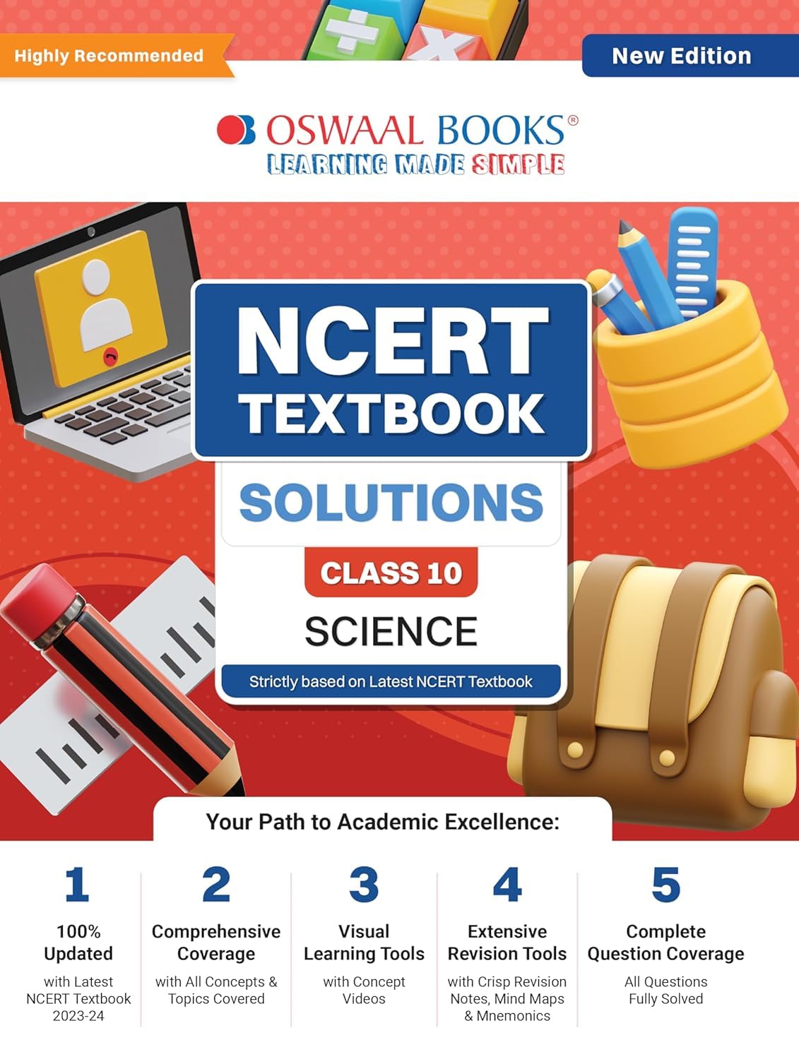 Oswaal NCERT Science Textbook Solutions for Class 10, New Edition 2023-24, Comprehensive Coverage with Visual Learning Tools [Paperback] Oswaal Books And Learning Private Limited
