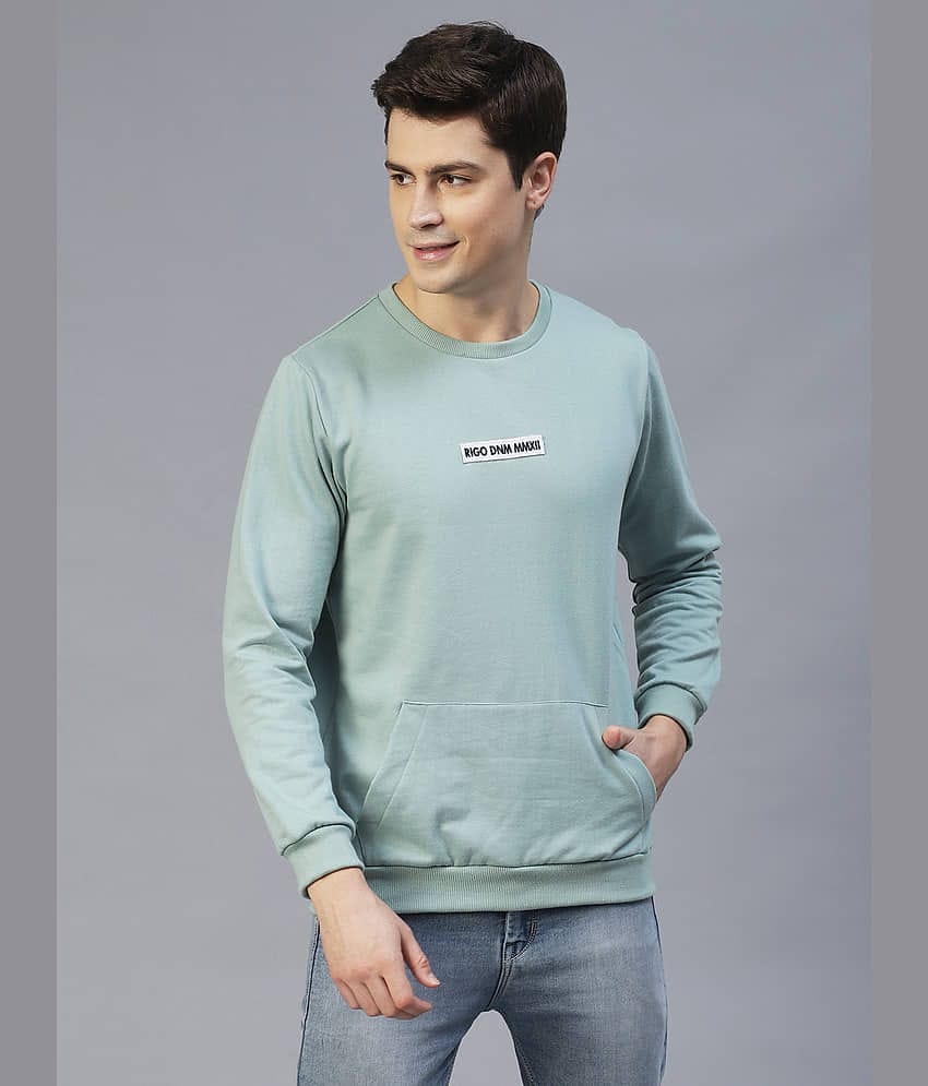 Rigo - Green Fleece Regular Fit Men's Sweatshirt ( Pack of 1 )