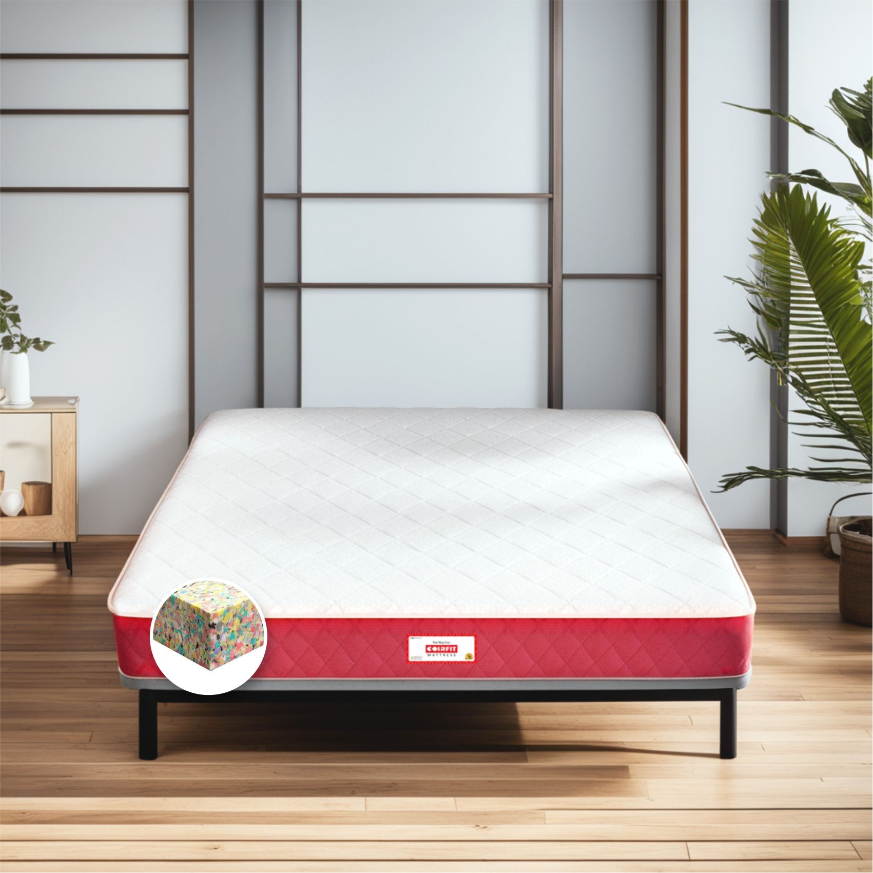 COIRFIT BONE ZONE with REBOTECH Tech. 5 inch Single Bonded Foam Mattress (L x W: 72 inch x 48 inch)