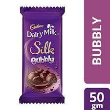 Cadbury Dairy Milk Silk Bubbly Chocolate Bar, 50 G