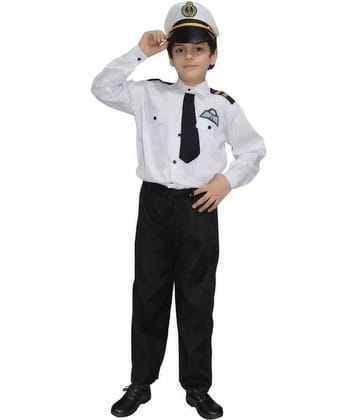Our Helper Pilot Costume For Kids, Airline Pilot Dress With Hat - 7-8 years