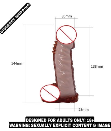 KAMAHOUSE Baile 5.5 Wolftooth Cyber-skin Penis Sleeve Washable & Reusable Delay & Extra Time Penis Sleeve For Men