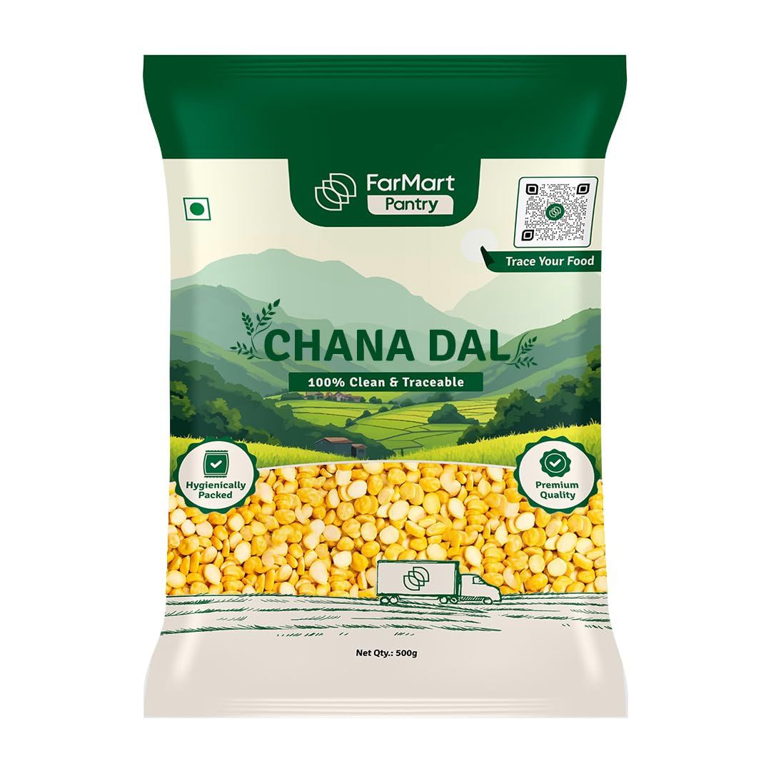 FarMart Pantry Chana Dal (500g) | Protein-Rich, Wholesome & Handpicked | Ideal for Everyday Meals & Comforting Recipes