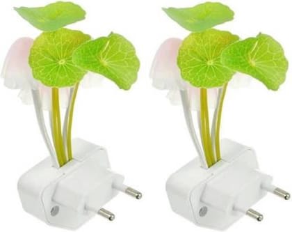 Elecsera Mushroom Light autometic Sensor Night lamp Night Lamp Night Lamp (11 cm, Multicolor) Pack of 2