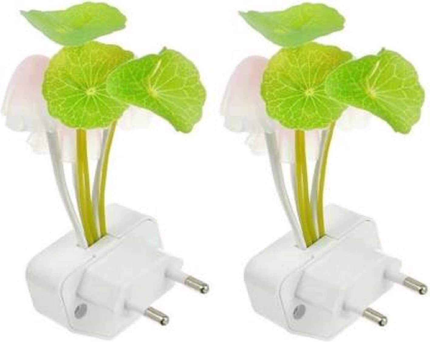 Elecsera Mushroom Light autometic Sensor Night lamp Night Lamp Night Lamp (11 cm, Multicolor) Pack of 2