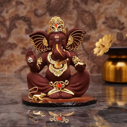Craftlayout Resin Ganesha Idol For Car Dashboard 6 Inch