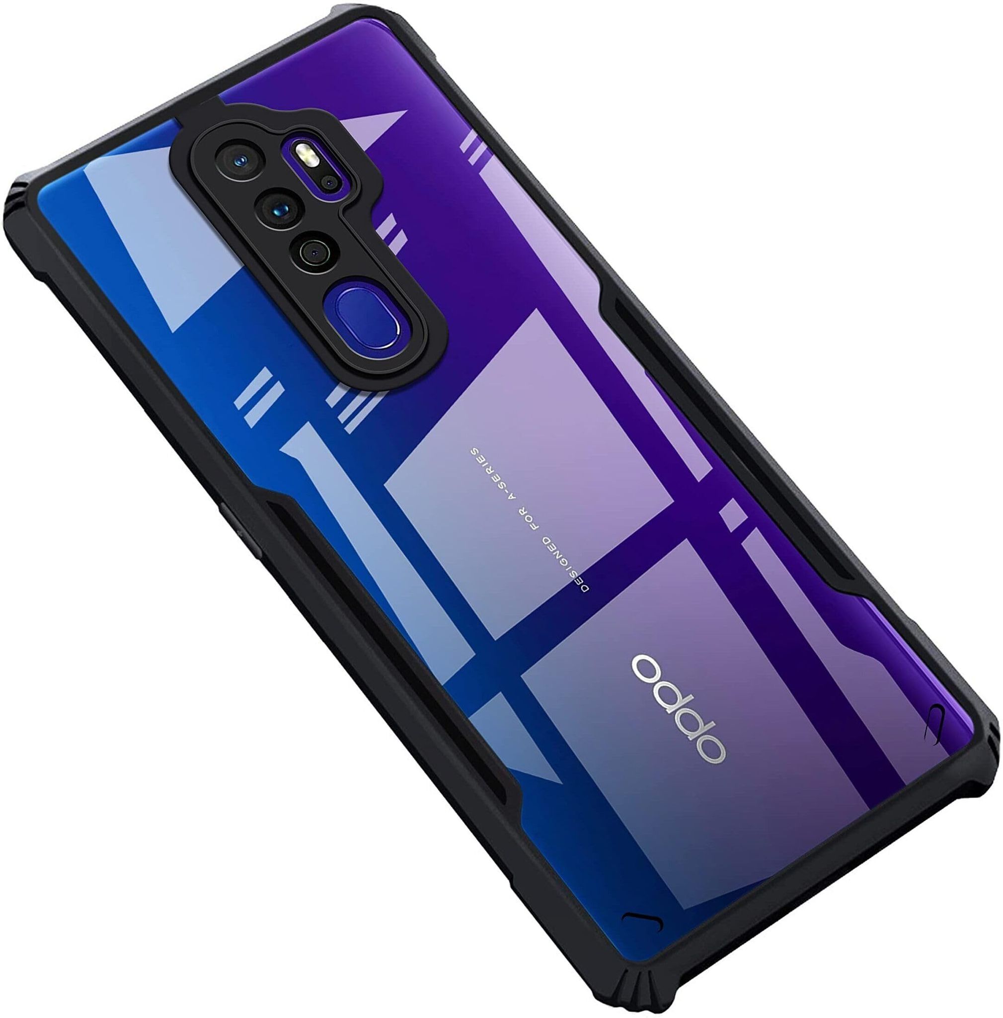PLUGTECH Slim Shockproof Case | Matte Black Soft | Drop Protection | Precise Cutouts | Premium Mobile Cover for Oppo A5 2020, Oppo A9 2020