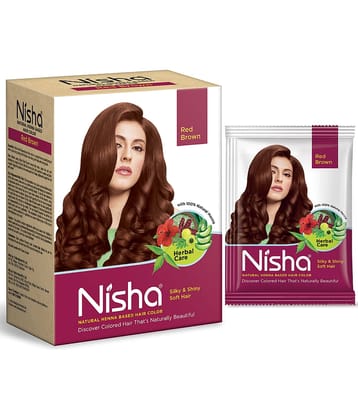 Nisha Henna Based Hair Color Red Brown 90g, Henna Powder Hair Color Brown Hair Colour, No Ammonia, No PPD, Non Oxidative