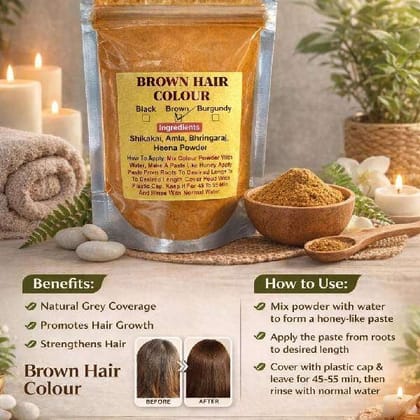 Premium Organic Brown Mehndi for Hair Colouring