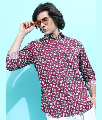 Ketch 100% Cotton Regular Fit Printed Full Sleeves Men's Casual Shirt - Blue ( Pack of 1 )