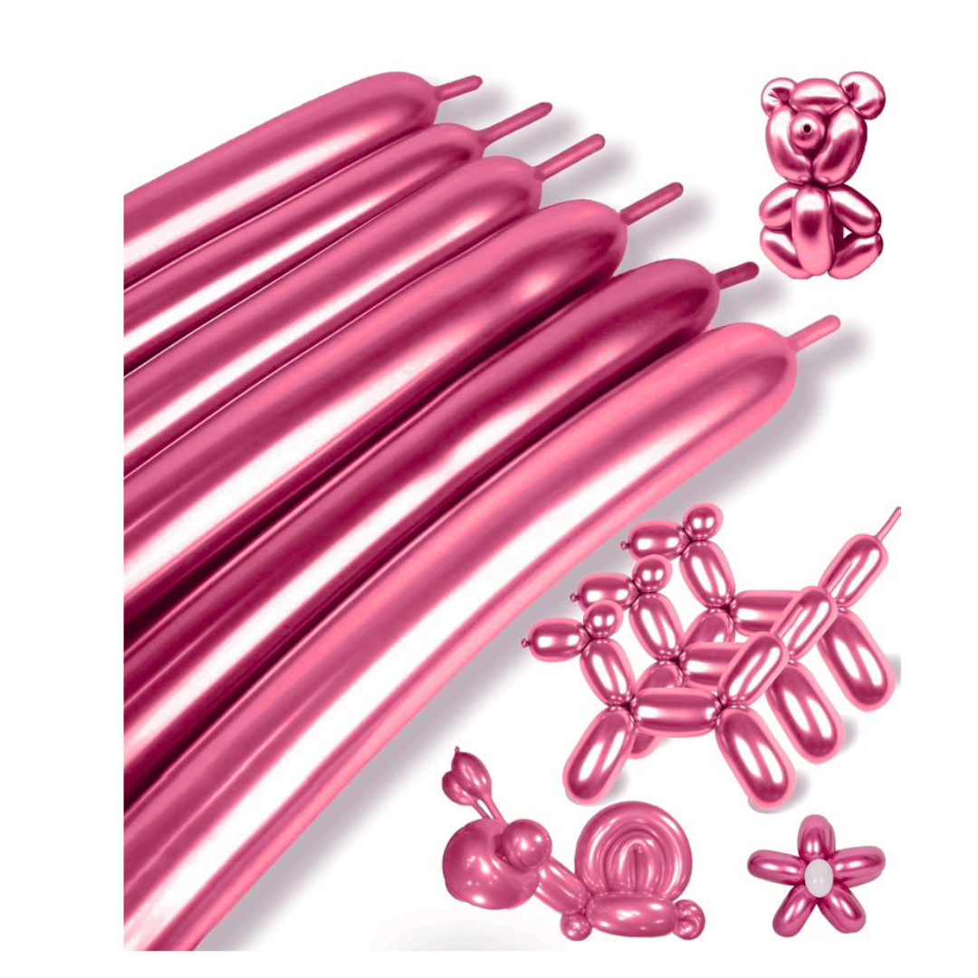 Chrome Hot Pink Shiny BT Balloons - 36 inches - 50PCS