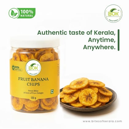 Bites of Kerala Fruit Banana Chips 120g Pack of 1