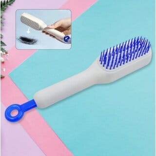 Self-Cleaning Hair Brush with Anti-Static Design | Detangling & Styling Comb for Men and Women (White) Self-Cleaning Hair Brush with Anti-Static Design | Detangling & Styling Comb for Men and Women (White)