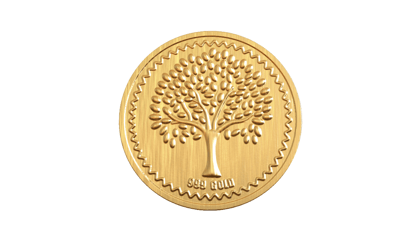 GehnaMall- Tree 24K 0.05 gm Gold Coin