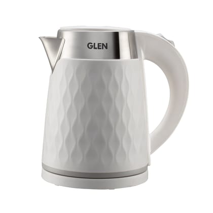 Electric Kettle 1.8 Litre Plastic Clad Stainless Steel, 360° Rotation Base, Auto Shutoff, 1500 W - White (9005)