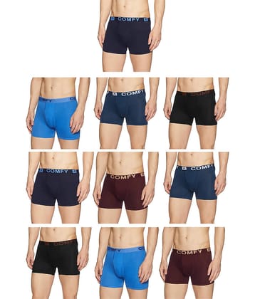 Amul comfy Multicolor Cotton Men's Trunks ( Pack of 10 )