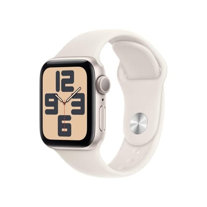 Apple Watch SE GPS 40mm Starlight Aluminium Case Starlight Sport Band S/M