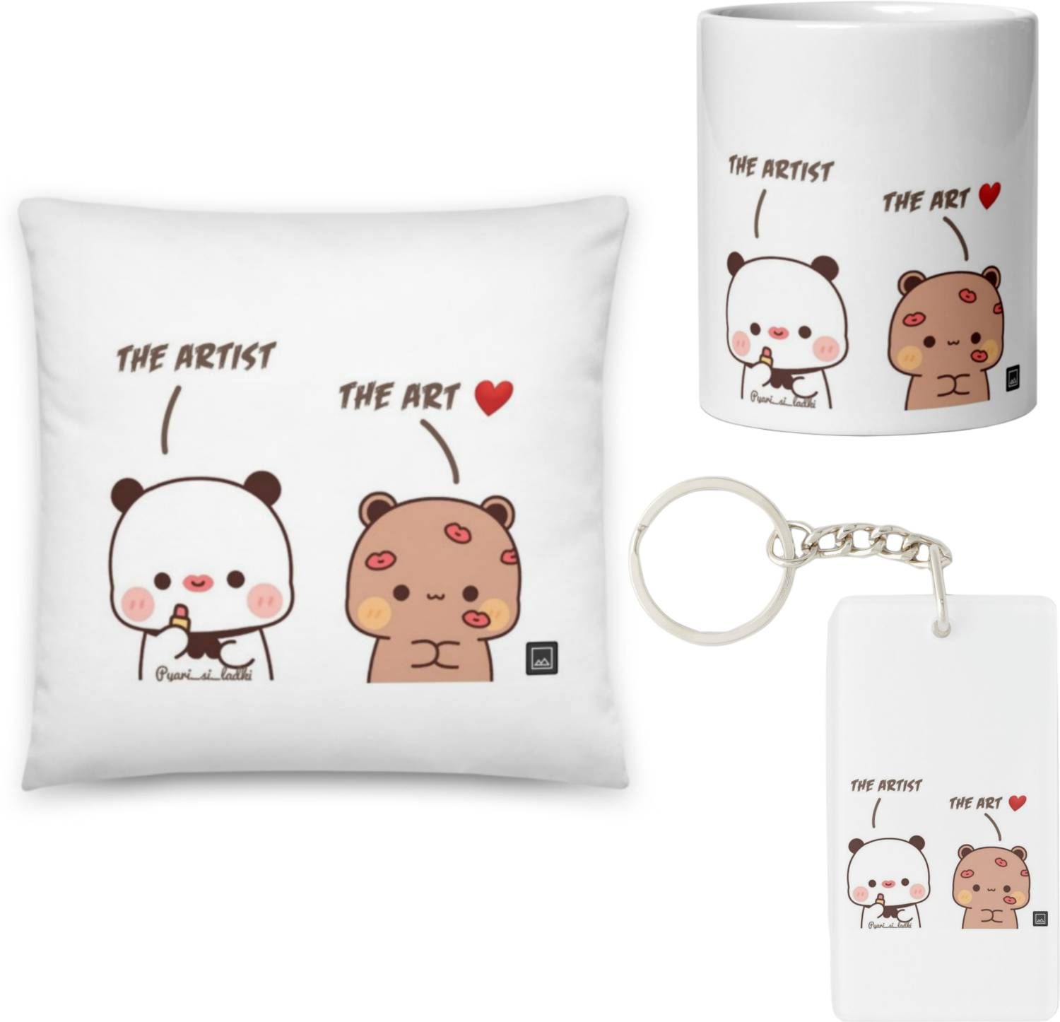 Cushion, Mug, Keychain Gift Set