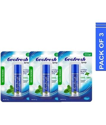 Leeford Breath Freshener Spray Mint 15 g Pack of 3