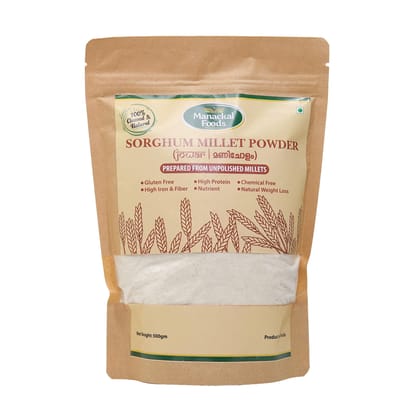 Sorghum Millet (Jowar | Manicholam) Powder | Natural & Pure | Gluten-Free Atta Alternative | 500g Sorghum Millet (Jowar | Manicholam) Powder | Natural & Pure | Gluten-Free Atta Alternative | 500g