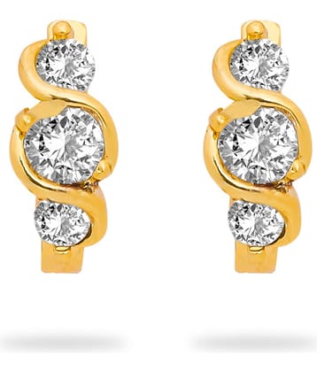 LUV FASHION Golden Huggies Earrings ( Pack of 1 )