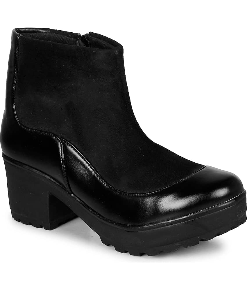 Ishransh - Black Women's Ankle Length Boots