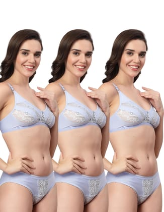 ADORNSTAR Bra Panty Set Sexy Lingerie Set for Women Pack of 3 Peach ADORNSTAR Bra Panty Set Sexy Lingerie Set for Women Pack of 3 Peach