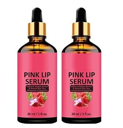 Elecsera PINK LIP GLOSS SERUM OIL for Shiny & Glossy Lips- For Men & Women Combo pack of 2 bottles of 30 ml(60 ml)