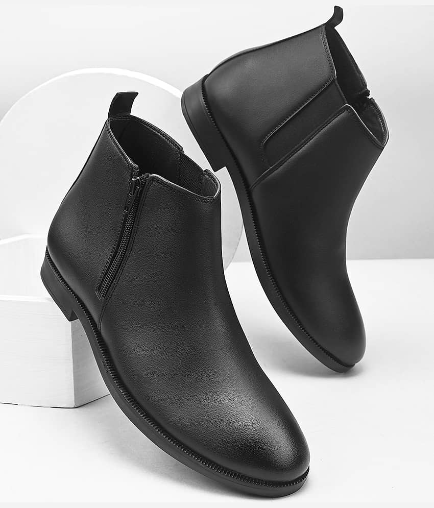 Fentacia Black Men's Chelsea Boots