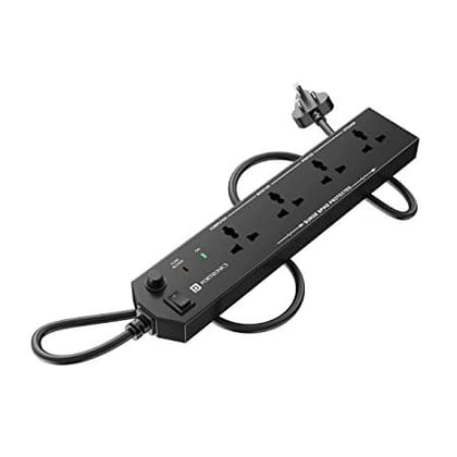 Portronics Power Plate 10 1500W Power Converter with 4 Power Sockets, 3M Cord Length, Short Circuit Protection, Imported Intelligent Chips (Black) Portronics Power Plate 10 1500W Power Converter with 4 Power Sockets, 3M Cord Length, Short Circuit Protection, Imported Intelligent Chips (Black)