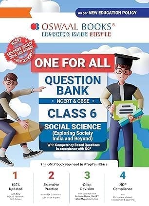 Oswaal One For All Question Bank NCERT & CBSE, Class-6 Social Science - Exploring Society India and Beyond (For Latest Exam) -02 April 2025 [Paperback] oswaal publications